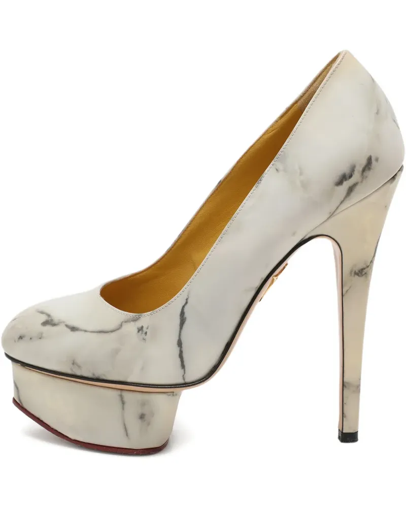 Charlotte Olympia Dolly Pumps mit Print - Weiß Weiß