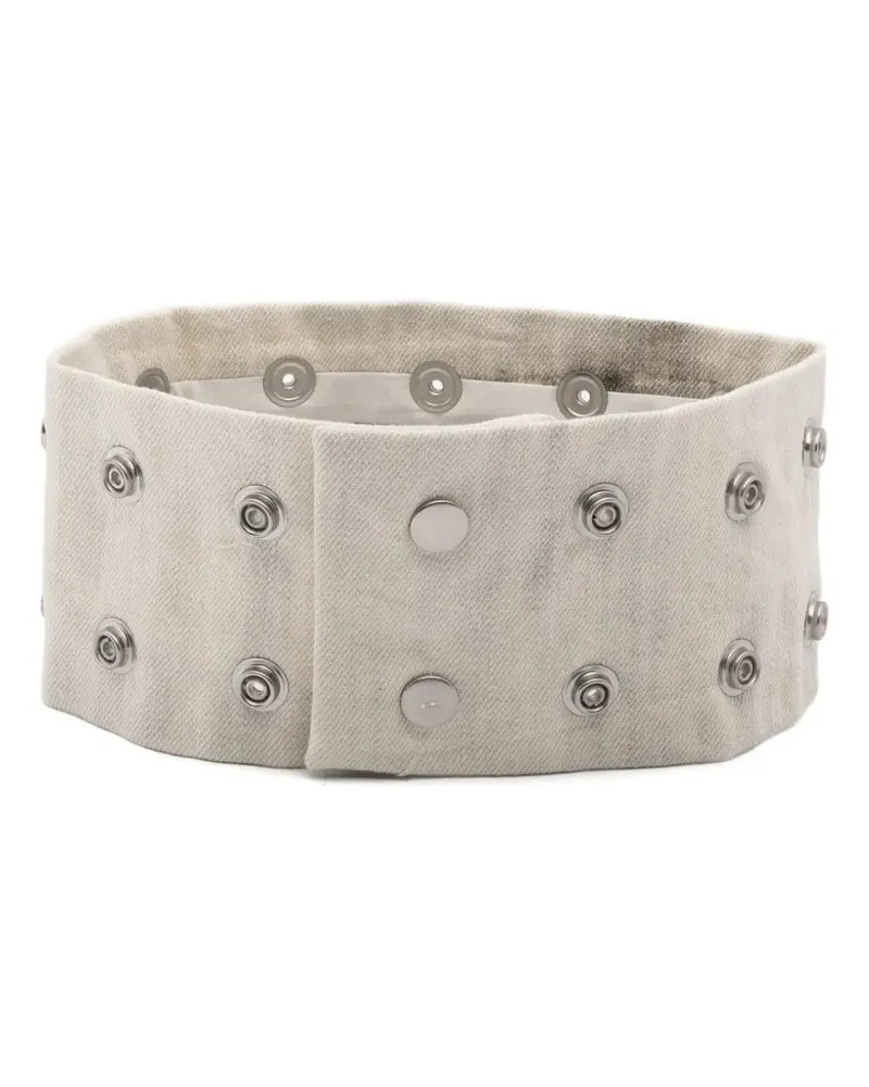 DRKSHDW by Rick Owens Strobe snap bib neckband - Silber Silber