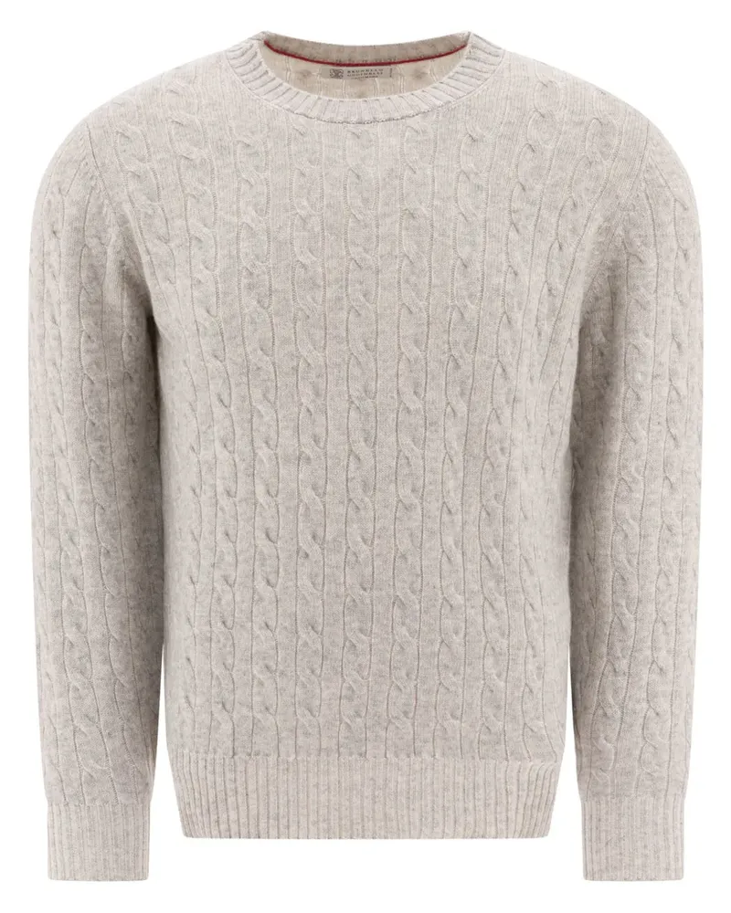 Brunello Cucinelli Pullover mit Zopfmuster - Nude Nude