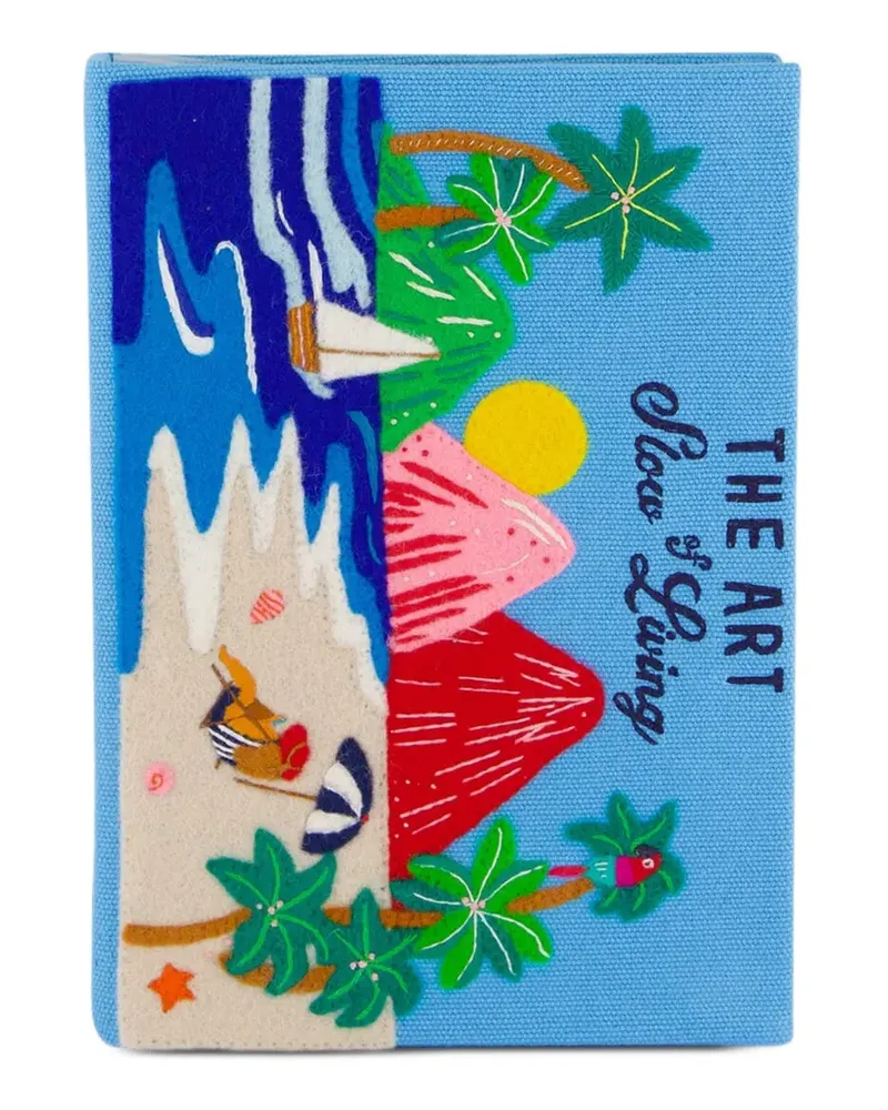Olympia Le-Tan Art Slow Living Buch-Clutch - Blau Blau