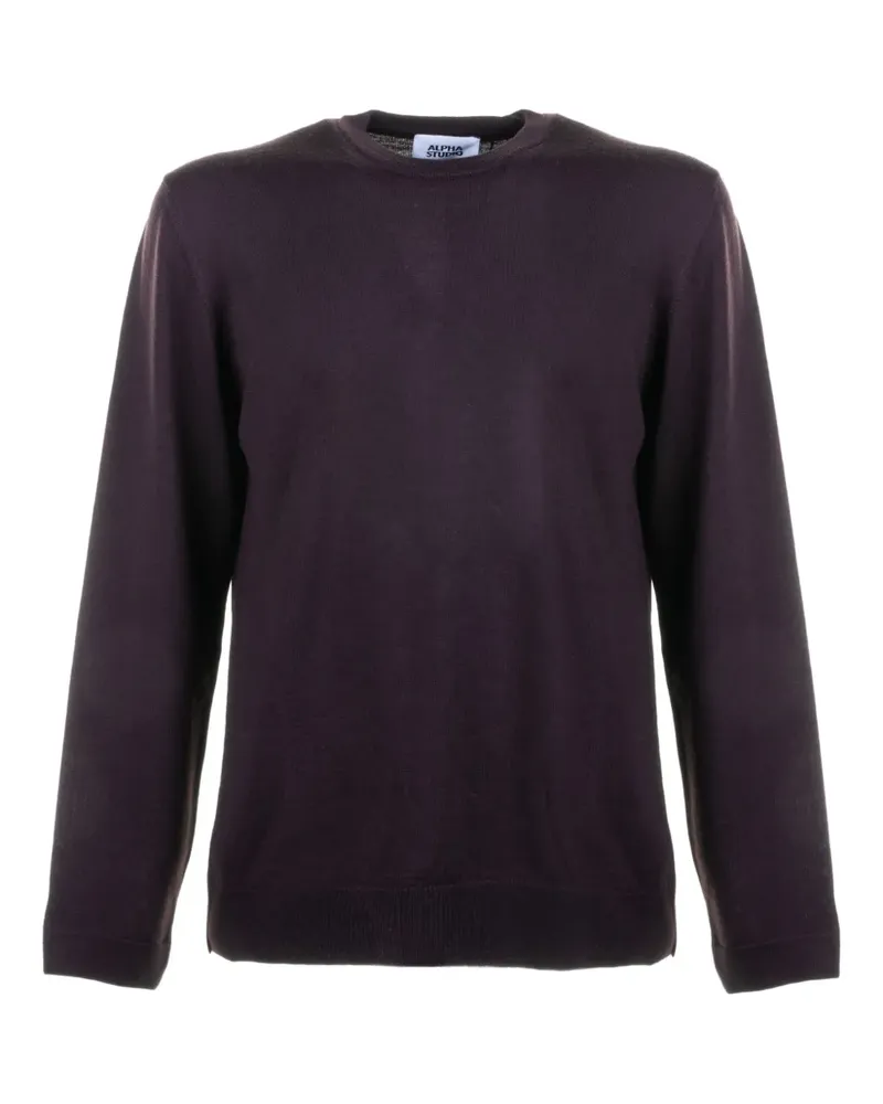 Alpha Studio crew-neck long-sleeved sweater - Violett Violett