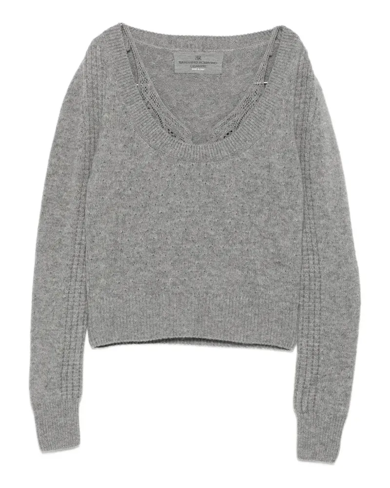 Ermanno Scervino Kaschmirpullover mit Cut-Out - Grau Grau