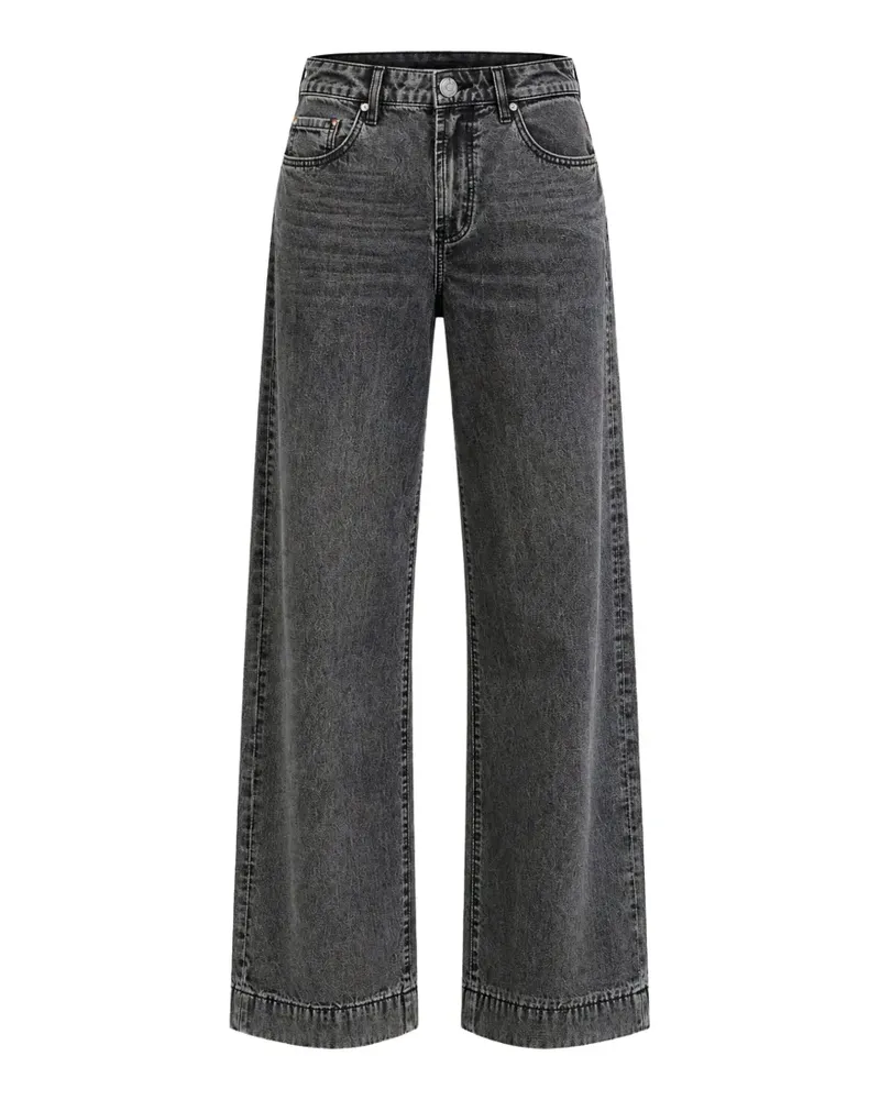 One Teaspoon Jackson mid-waist wide-leg jeans - Schwarz Schwarz