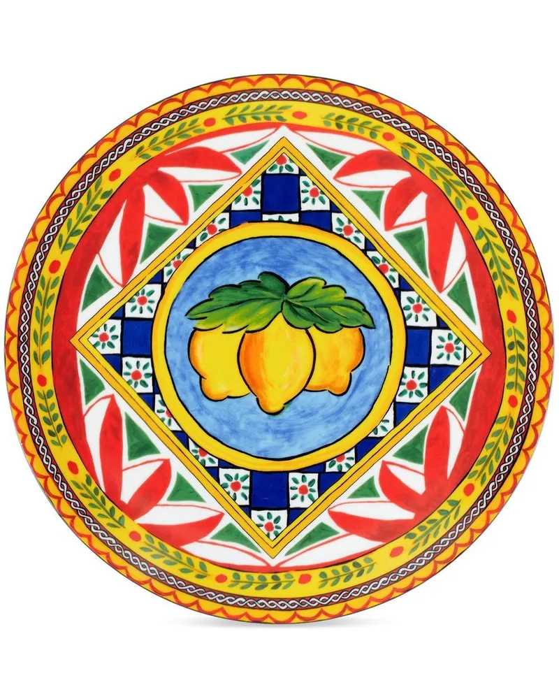 Dolce & Gabbana Carretto Siciliano Platzteller aus Porzellan - Gelb Gelb