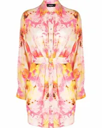 Dsquared2 Hemdkleid mit Batik-Print Rosa