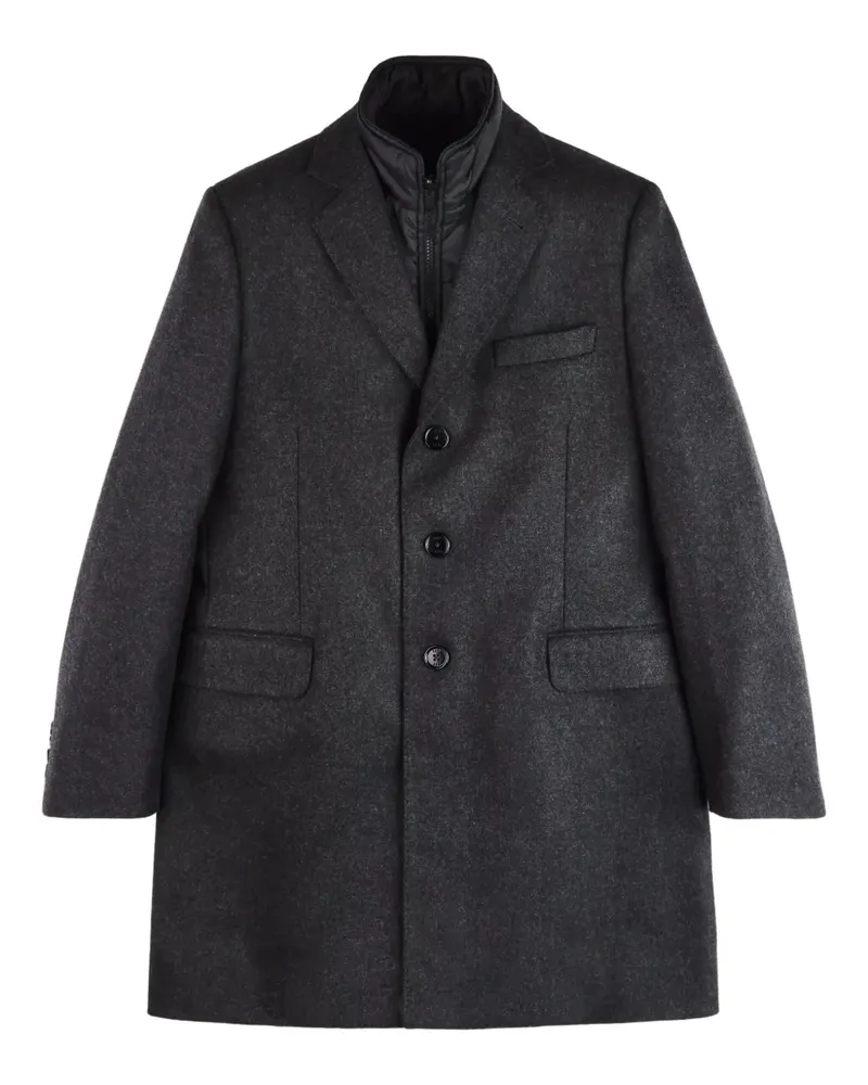 Fay button zip wool coat - Grau Grau