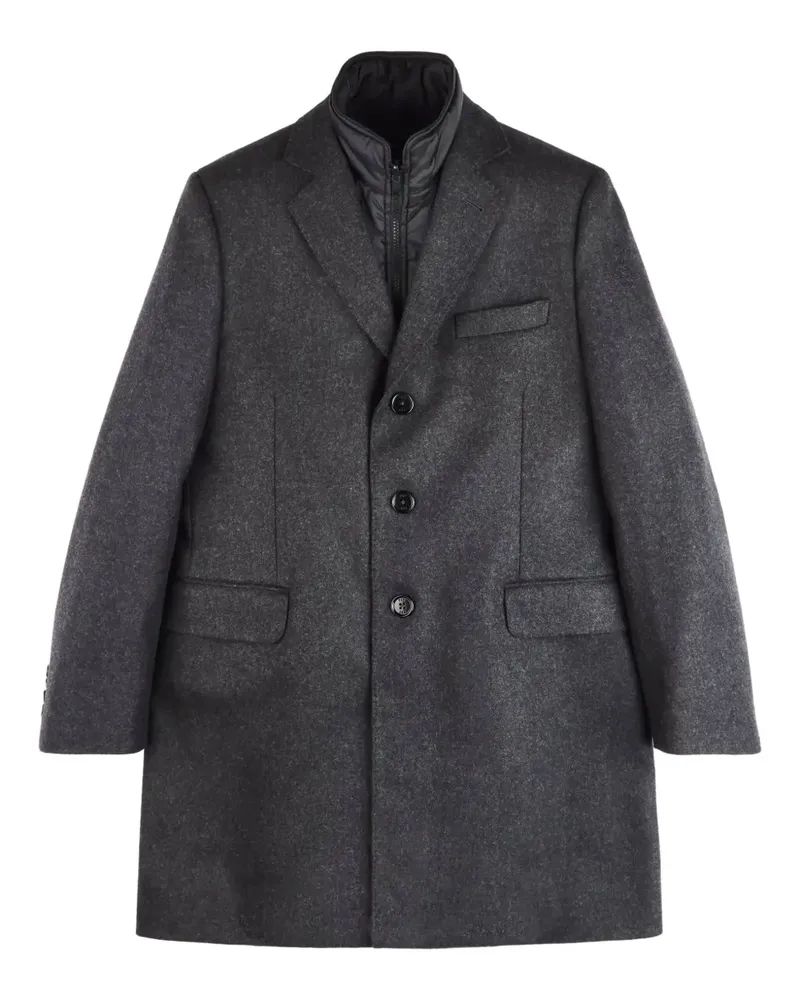 Fay button zip wool coat - Grau Grau