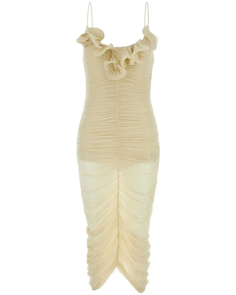 Magda Butrym Gerafftes Midikleid - Nude Nude