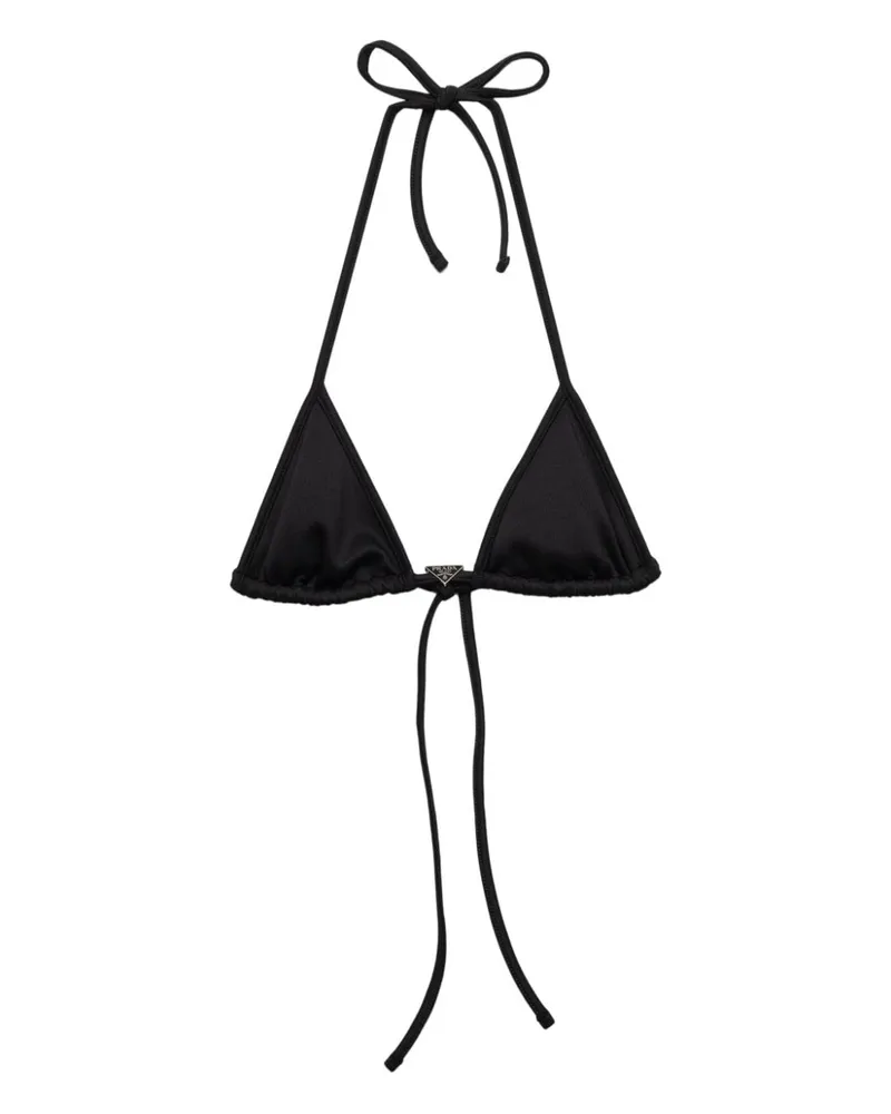 Prada Triangel-Bikinioberteil - Schwarz Schwarz