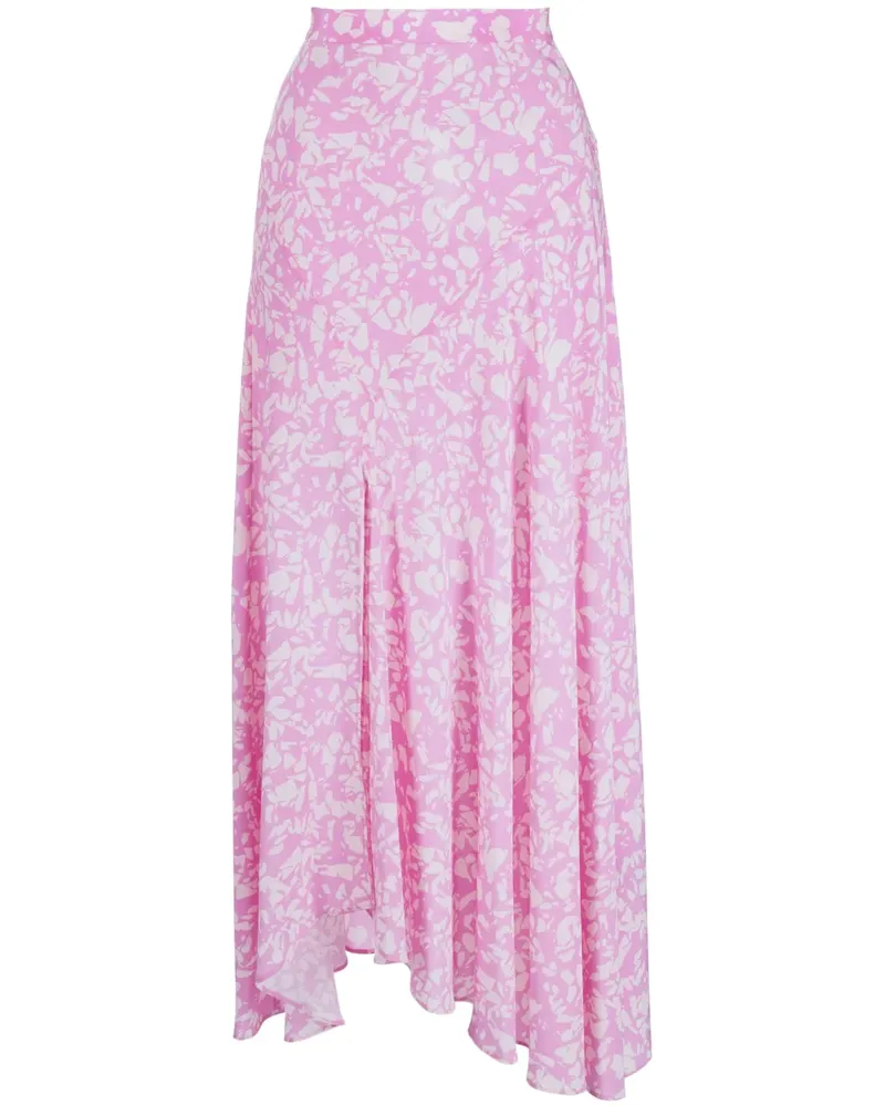Isabel Marant Asymmetrischer Rock mit Blumen-Print - Rosa Rosa
