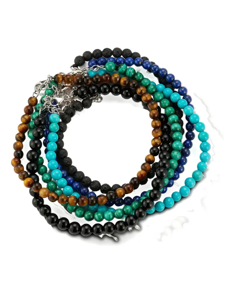 MATEO Armband aus Malachit - Silber Silber