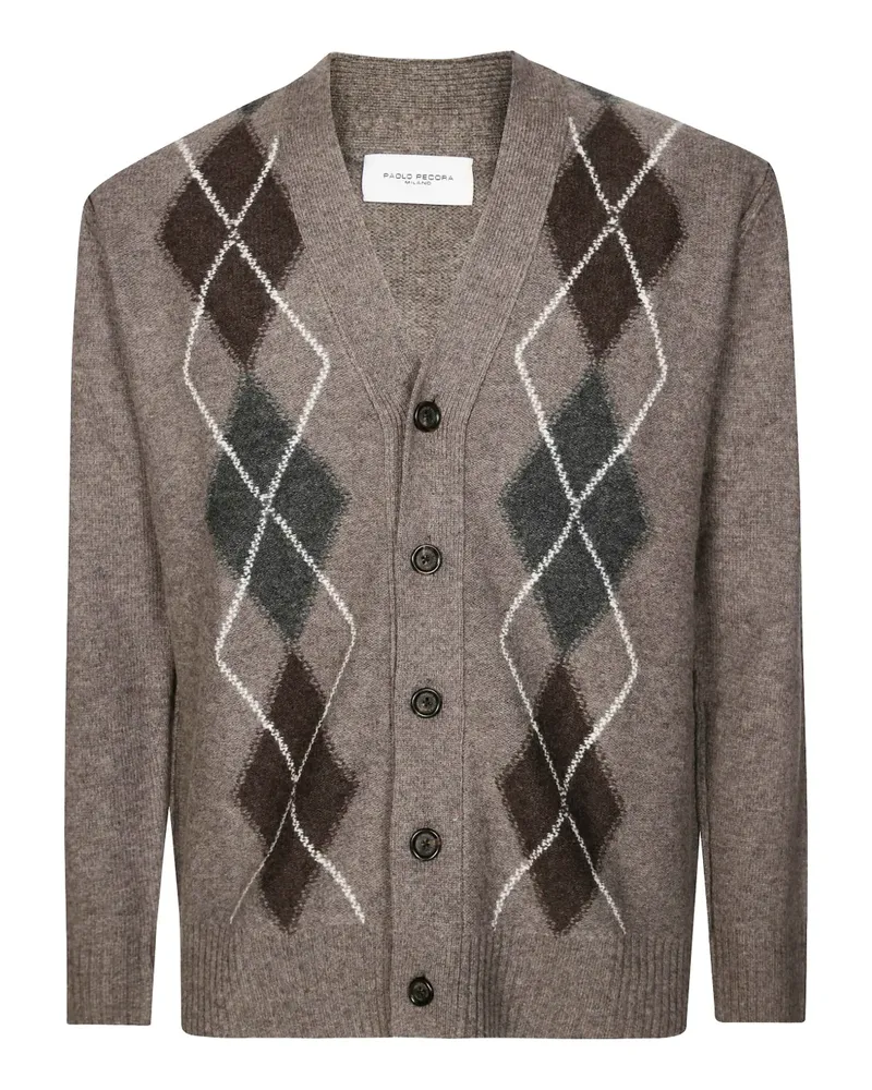 Paolo Pecora Milano Cardigan mit Knopfverschluss - Nude Nude