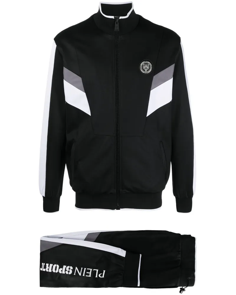 Philipp Plein Jogginganzug mit Logo-Patch Schwarz