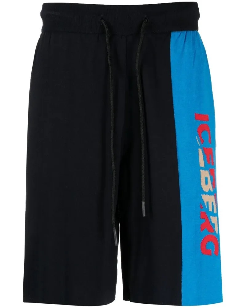 Iceberg Gestrickte Joggingshorts - Blau Blau