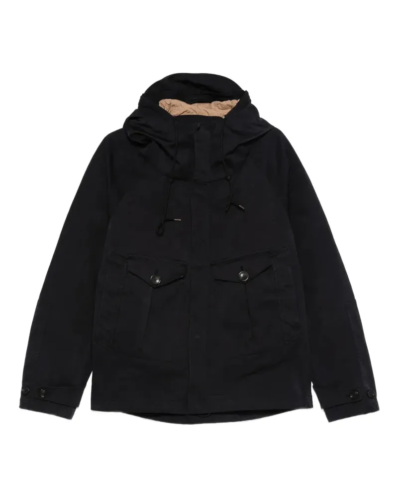 Ten c flap-pocket hooded jacket - Blau Blau