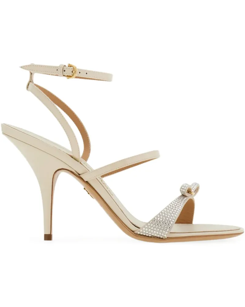 Ferragamo Sandalen mit Strass 95mm - Nude Nude