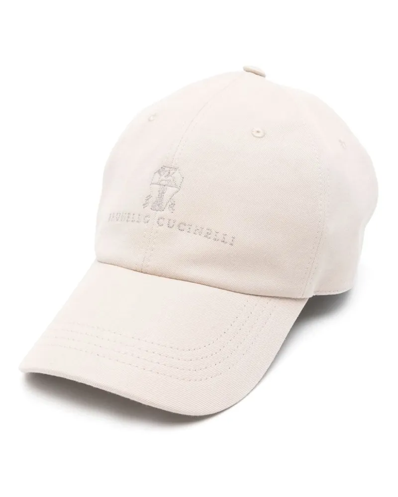 Brunello Cucinelli Baseballkappe mit Logo-Stickerei Nude