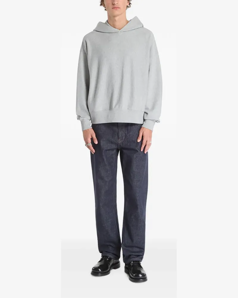Calvin Klein logo-embroidered hoodie - Grau Grau