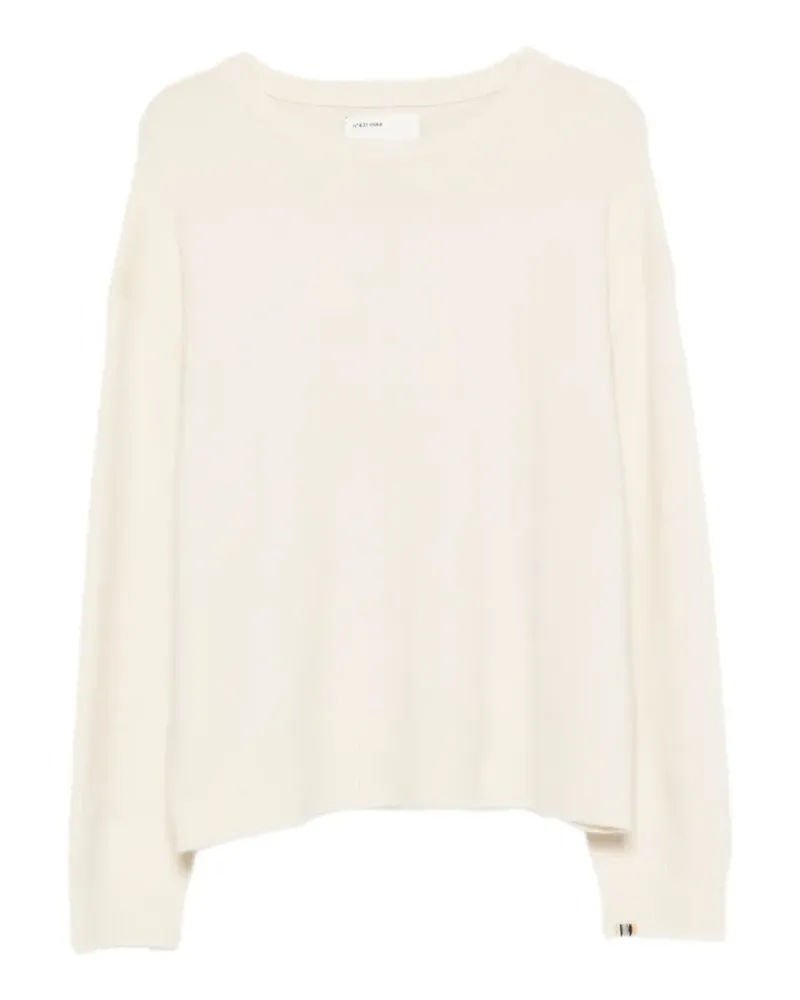 extreme cashmere Mike ribbed-trim cashmere sweater - Nude Nude