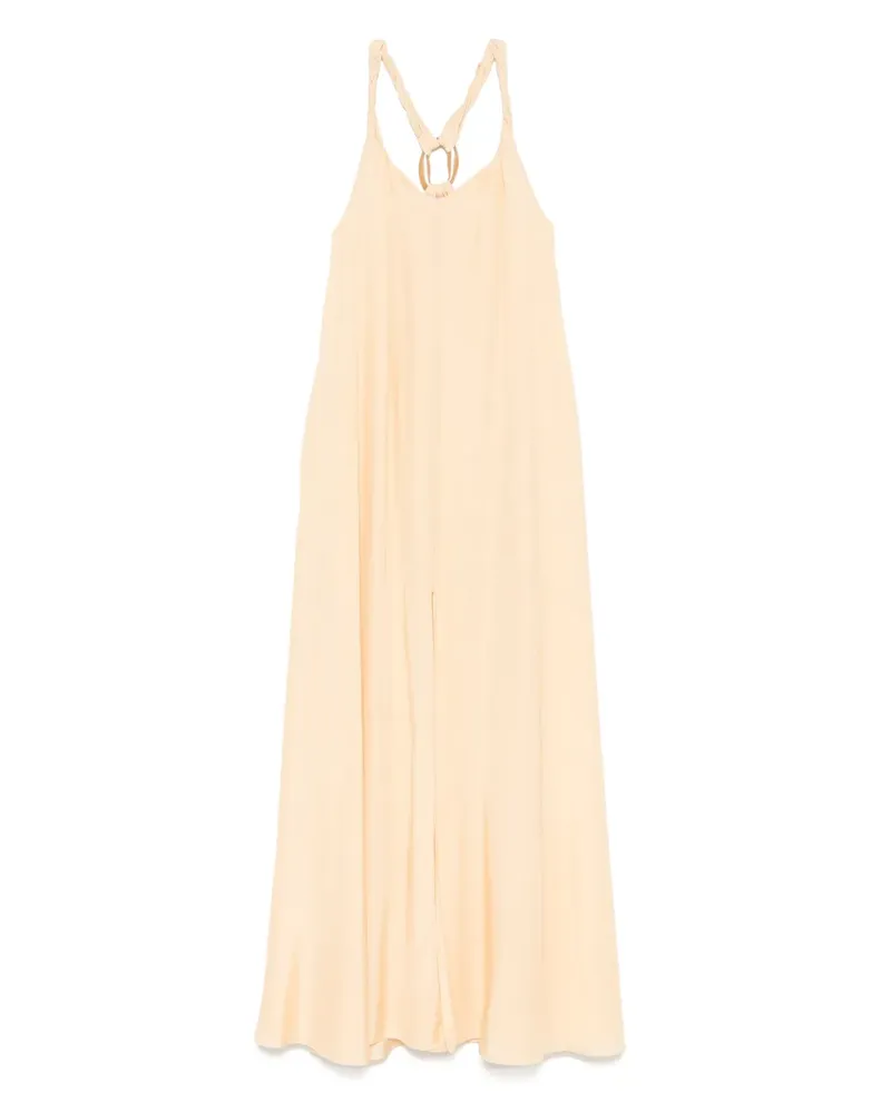 Patrizia Pepe Maxikleid mit Ringdetail - Nude Nude