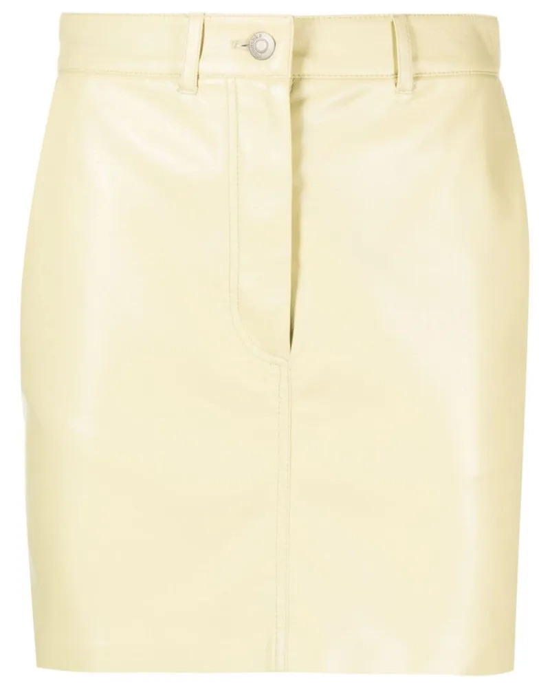 Nanushka Miray Minirock aus Faux-Leder - Gelb Gelb