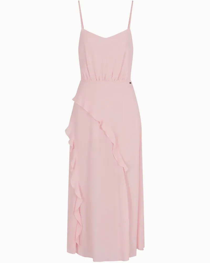 Armani Exchange Kleid mit Rüschensaum - Rosa Rosa