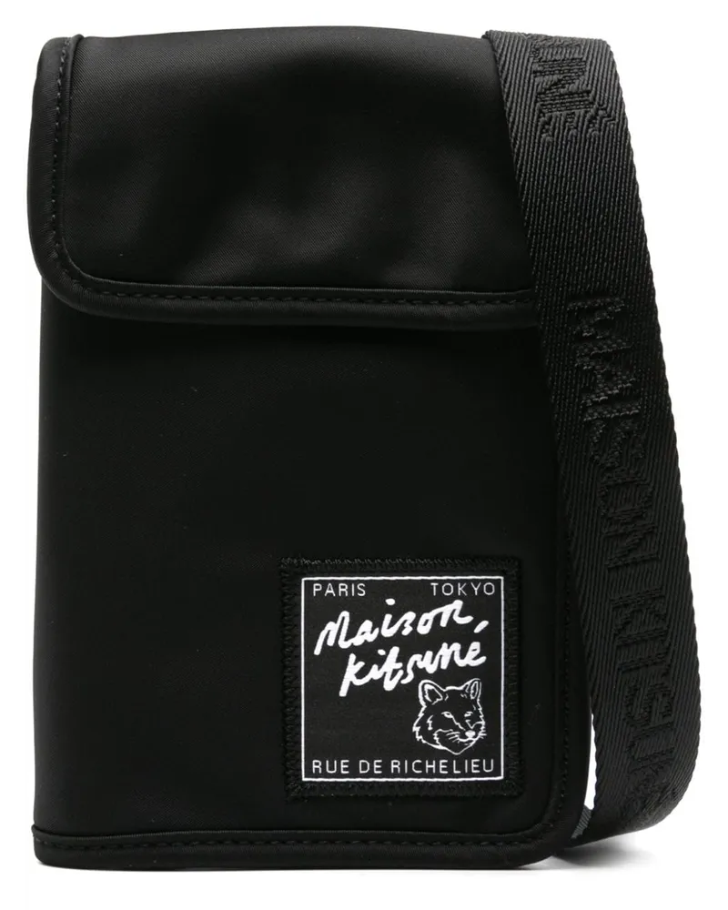 Kitsuné The Traveller Mini-Tasche - Schwarz Schwarz