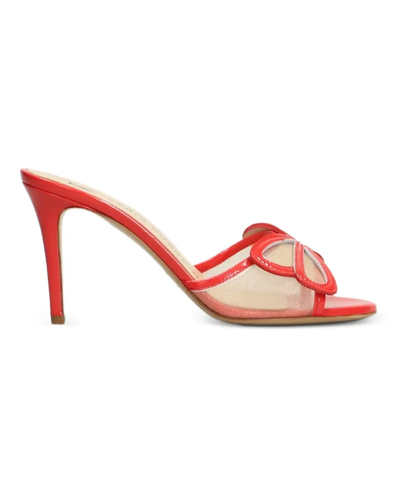 Fabio Rusconi bow-detail mesh mules - Rot Rot