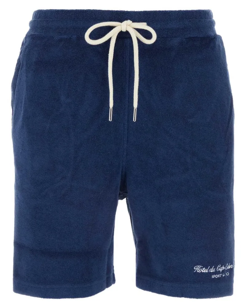 SPORTY & RICH Shorts mit Logo-Print - Blau Blau