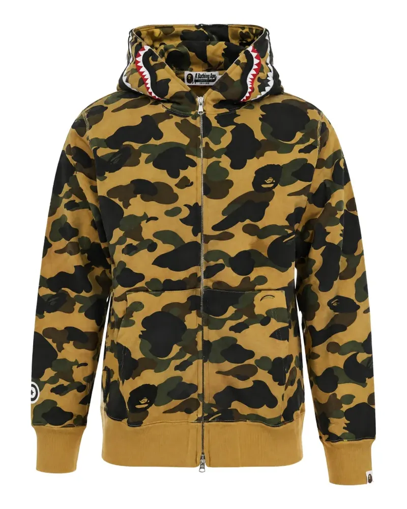 BAPE Shark Kapuzenjacke mit Print - Gelb Gelb
