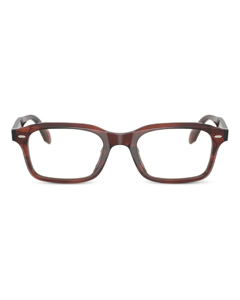 Oliver Peoples N.10 rectangle-frame glasses - Braun Braun