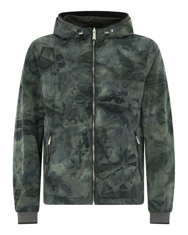 MOORER windbreaker hooded patterned jacket - Grün Grün