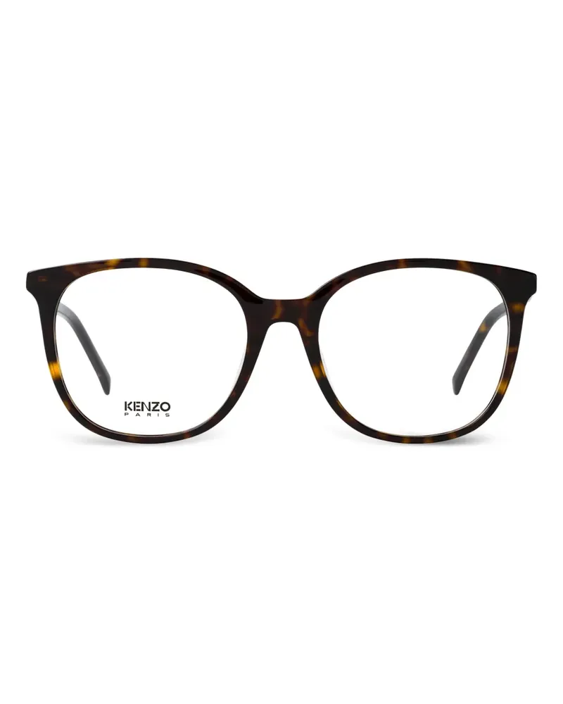 Kenzo Runde Brille in Schildpattoptik - Braun Braun