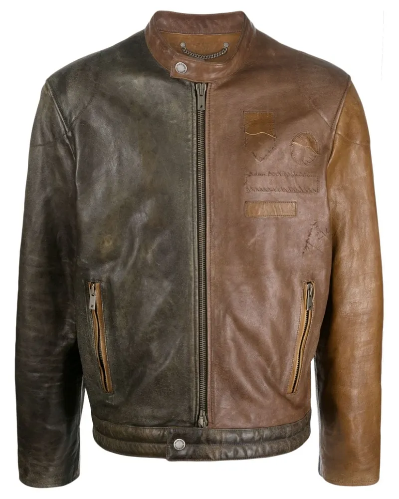 Golden Goose Ilario Bikerjacke Braun