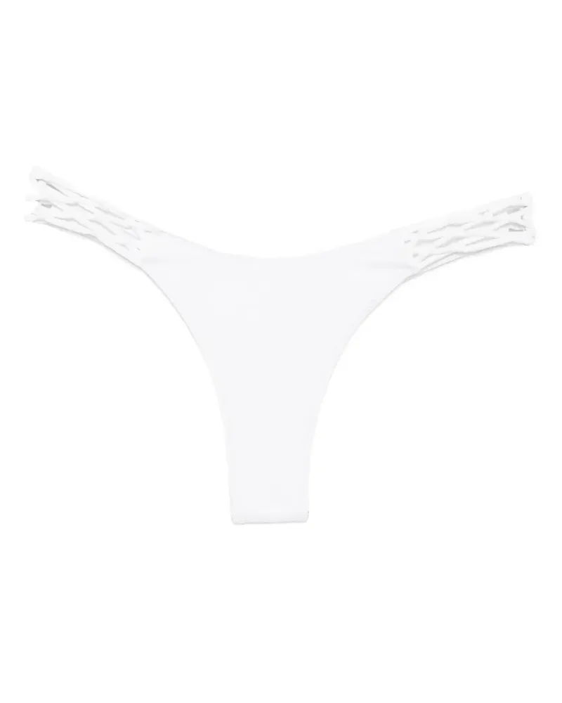 Frankies Bikinis x Jennie Encore braided-strap bikini bottoms - Weiß Weiß