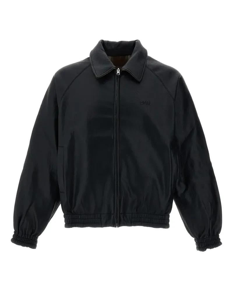 Arte Antwerp Wendbare Jacke mit Logo-Stickerei - Schwarz Schwarz