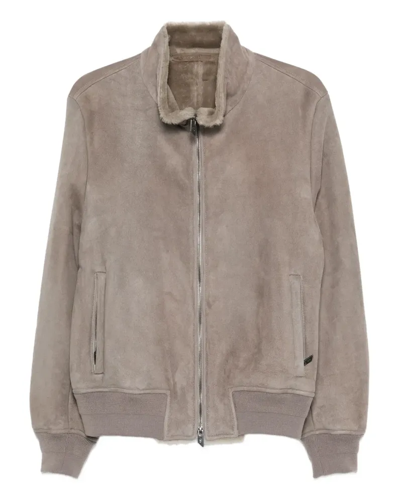 Salvatore Santoro Jacke aus Shearling mit Reißverschluss - Grau Grau