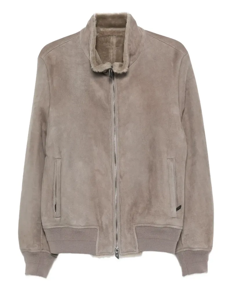 Salvatore Santoro Jacke aus Shearling mit Reißverschluss - Grau Grau