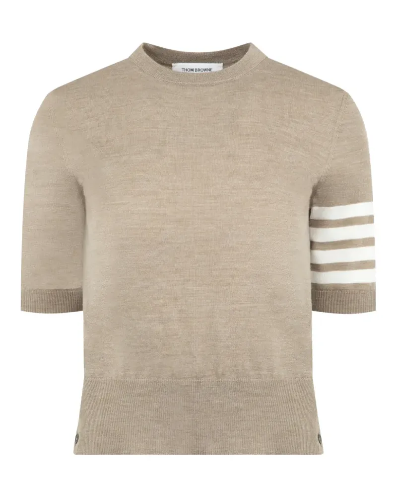 Thom Browne 4-Bar T-Shirt - Nude Nude