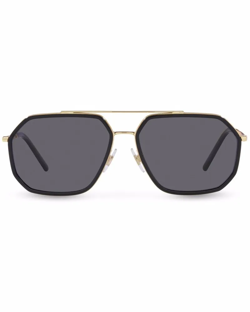 Dolce & Gabbana Gros grain Sonnenbrille - Schwarz Schwarz