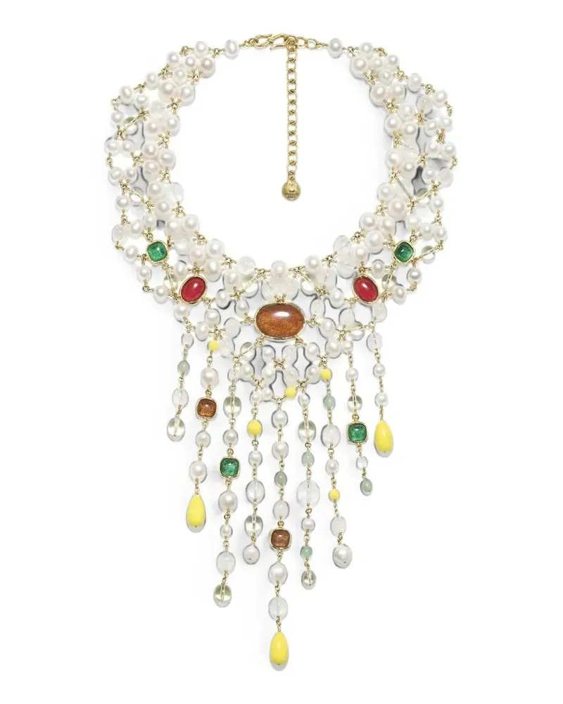Goossens Paris Lagune pearl-embellished necklace - Gold Gold