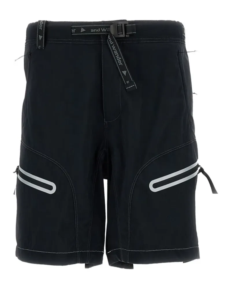 and wander Shorts mit Reißverschlusstaschen - Schwarz Schwarz