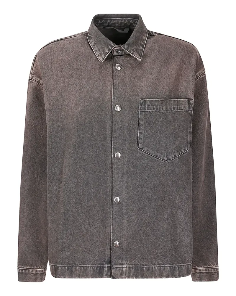 7 for all mankind Jeansjacke mit aufgesetzter Tasche - Grau Grau