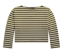 Gestreiftes Langarmshirt - Braun