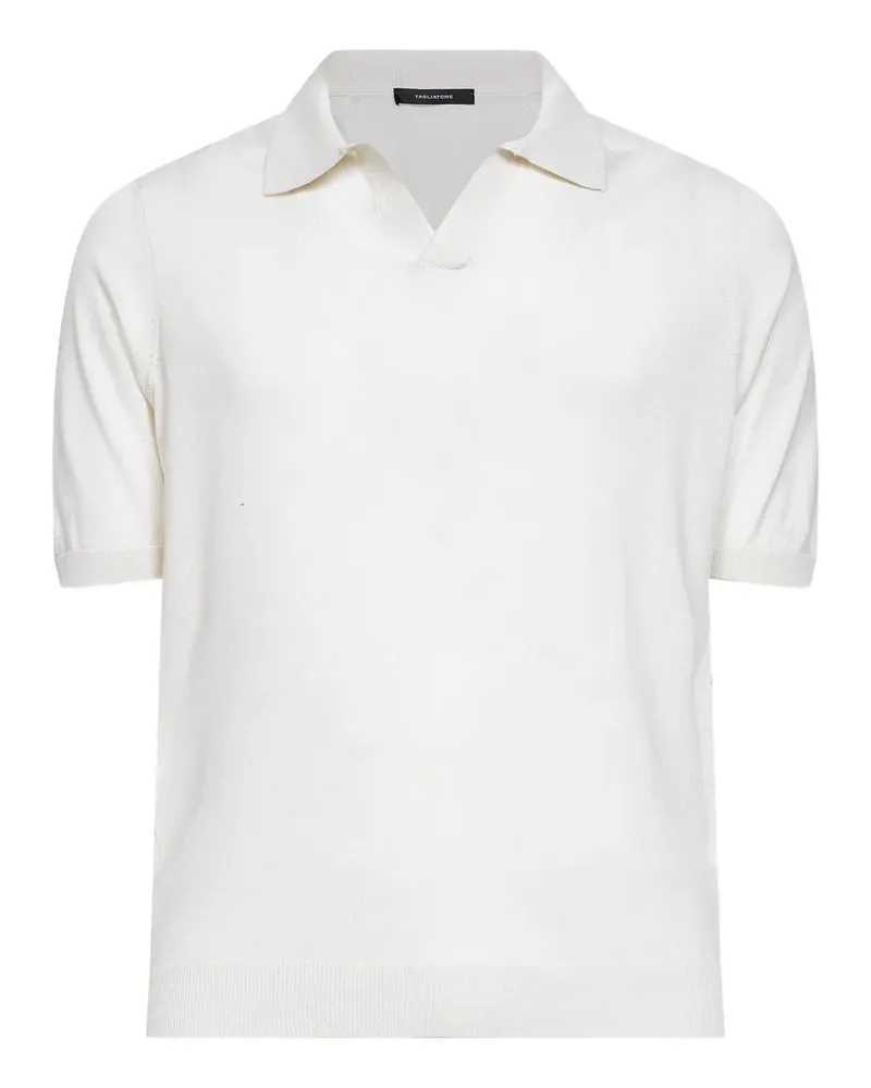 Tagliatore Poloshirt mit V-Ausschnitt - Weiß Weiß