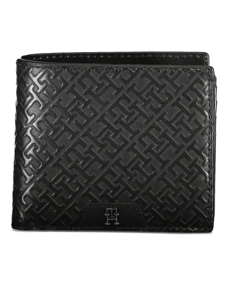 Tommy Hilfiger TH Monogram leather wallet - Schwarz Schwarz