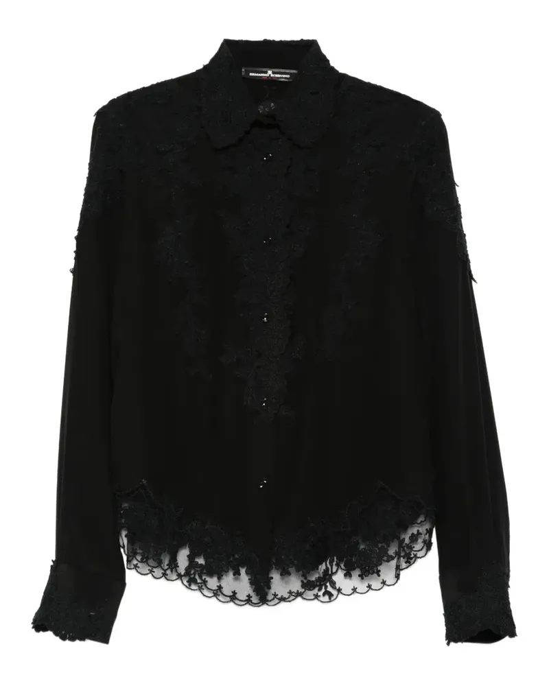 Ermanno Scervino lace black shirt - Schwarz Schwarz