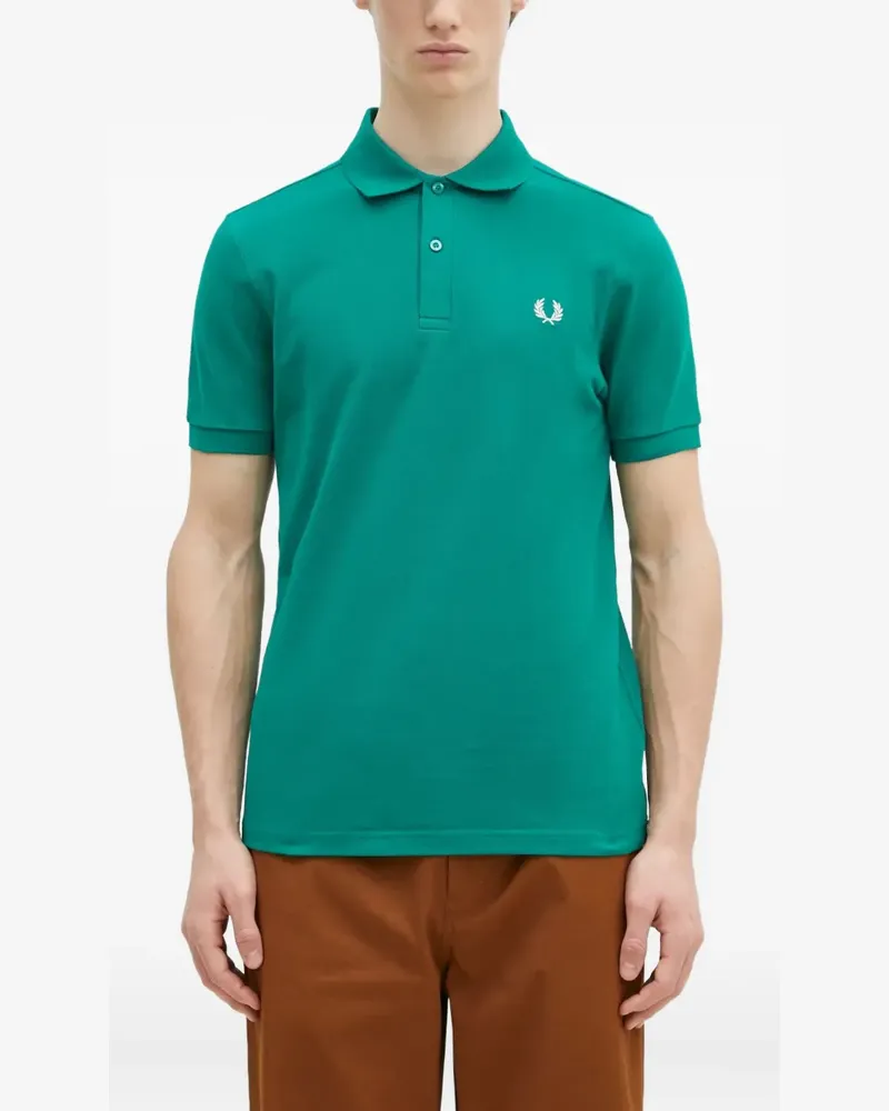 Fred Perry Poloshirt mit Logo-Stickerei - Grün Grün