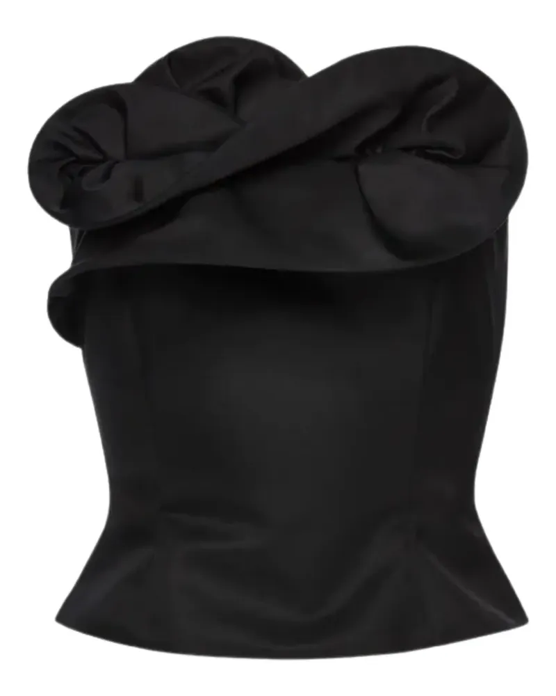 Magda Butrym ruffled corset top - Schwarz Schwarz