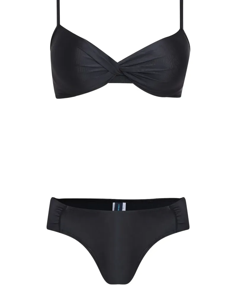 Lygia & Nanny Vitoria Bikini mit verdrehter Front - Schwarz Schwarz
